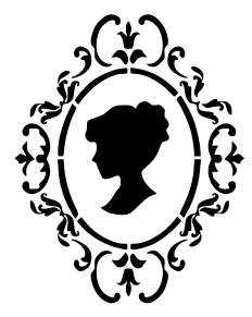 šablóna na maľovanie silueta hlava ženy