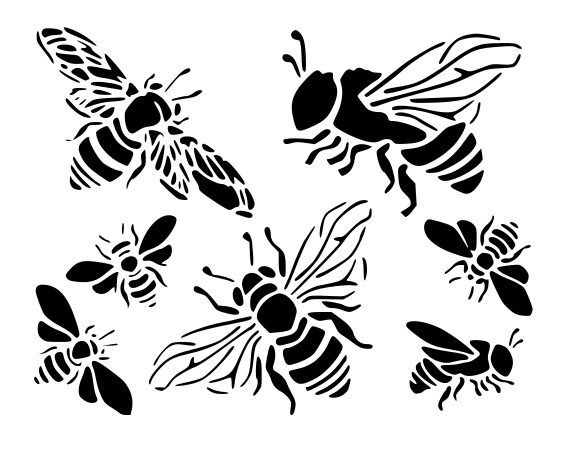 plastová šablóna na maľovanie nábytku doplnkov včely