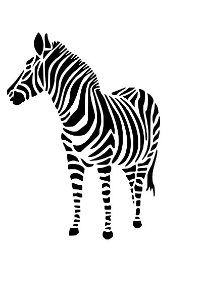 plastová šablóna na maľovanie nábytku doplnkov zebra