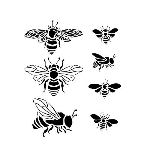 plastová šablóna na maľovanie nábytku doplnkov včely