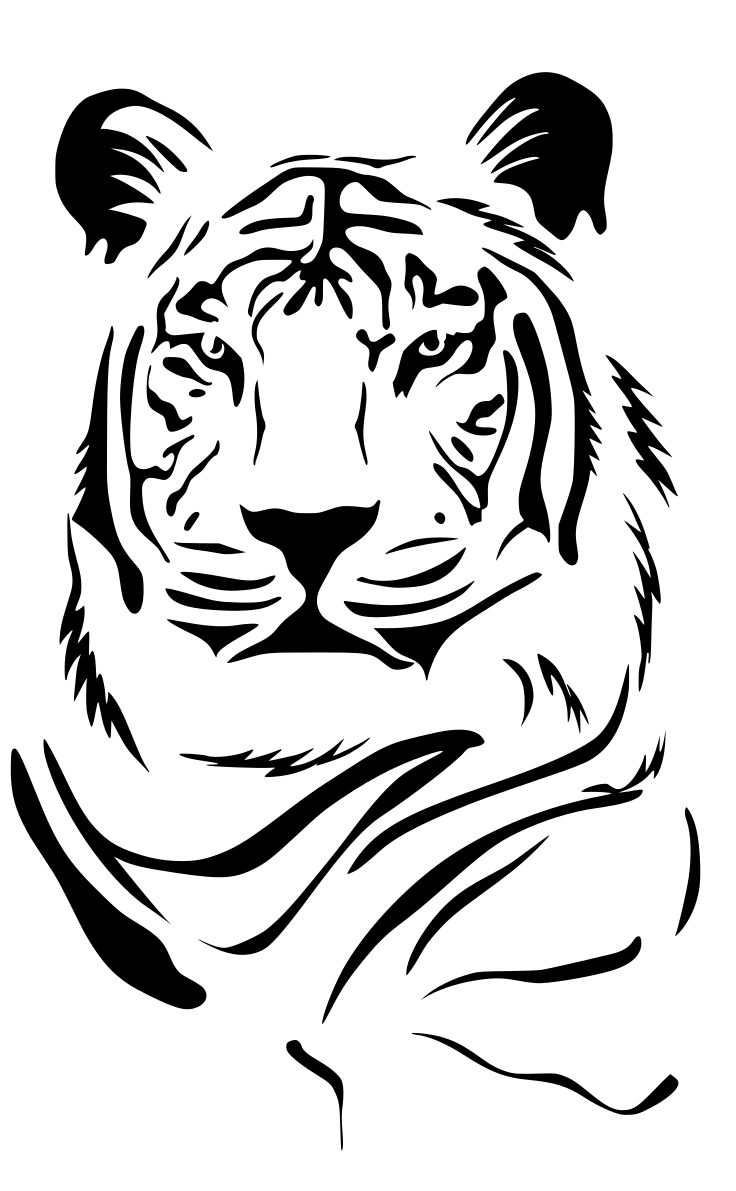 plastová šablóna na maľovanie nábytku doplnkov tiger