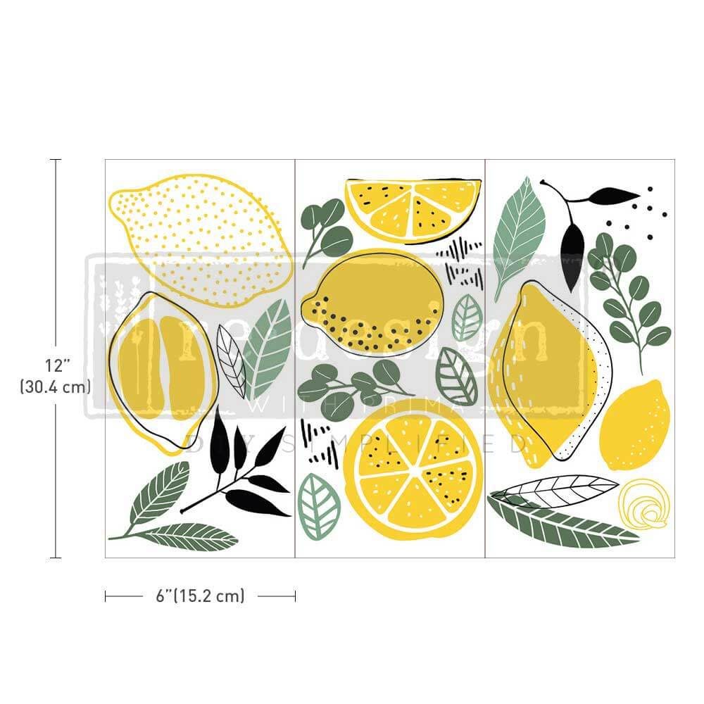 transferovy obrazok na nabytok s motívom citrónov
