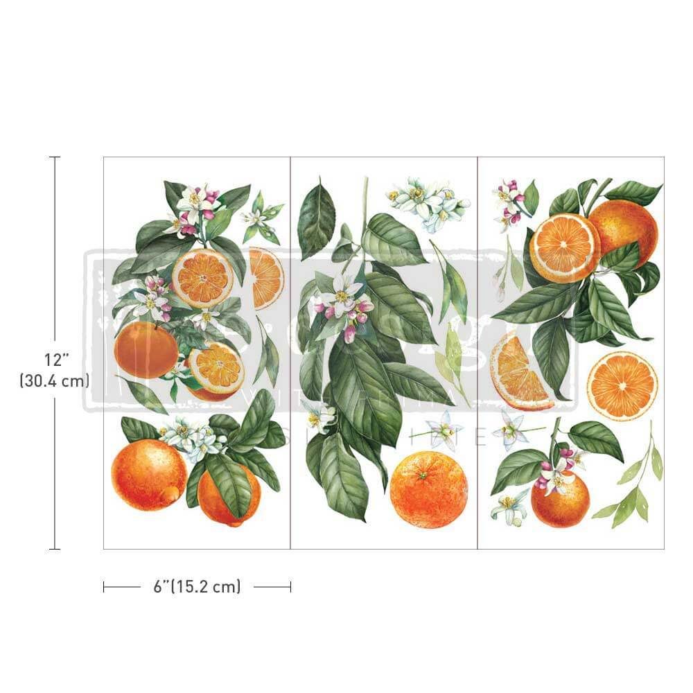transferovy obrazok na nabytok s motívom pomarančov