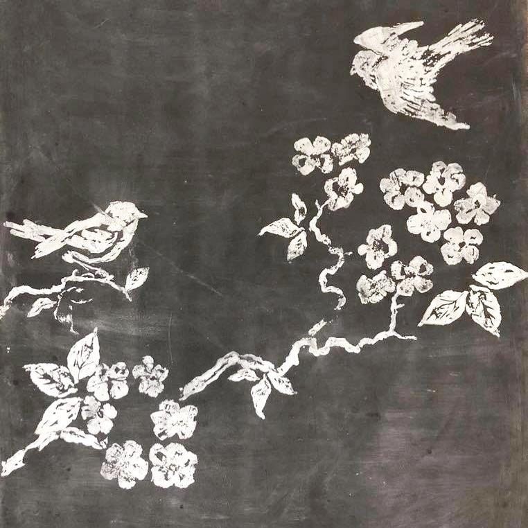 Birds Branches Blossoms