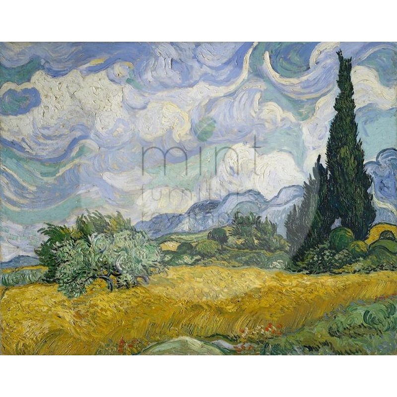 Wheatfields And Cypresses