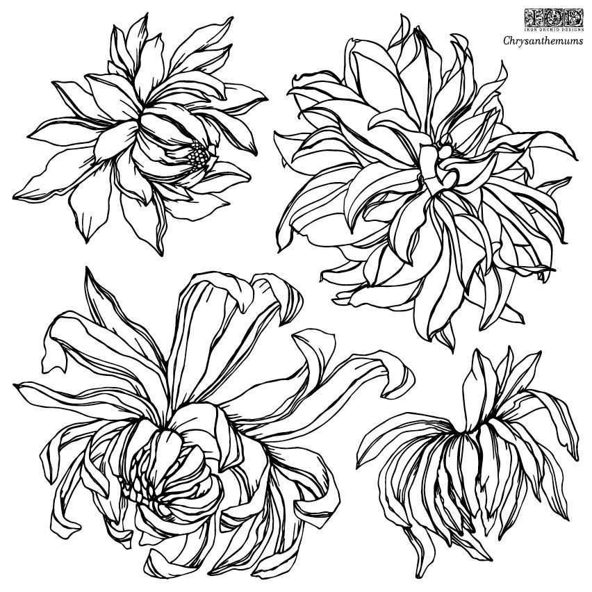 IOD Pečiatka Chrysanthemum