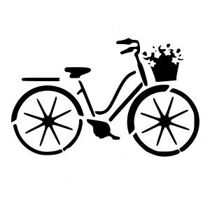 maliarska šablóna romantický bicykel