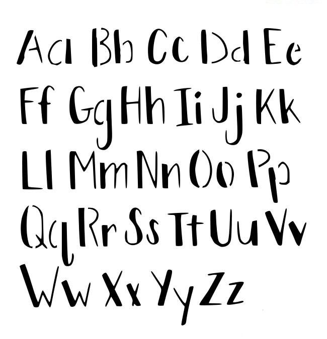 šablóna abeceda