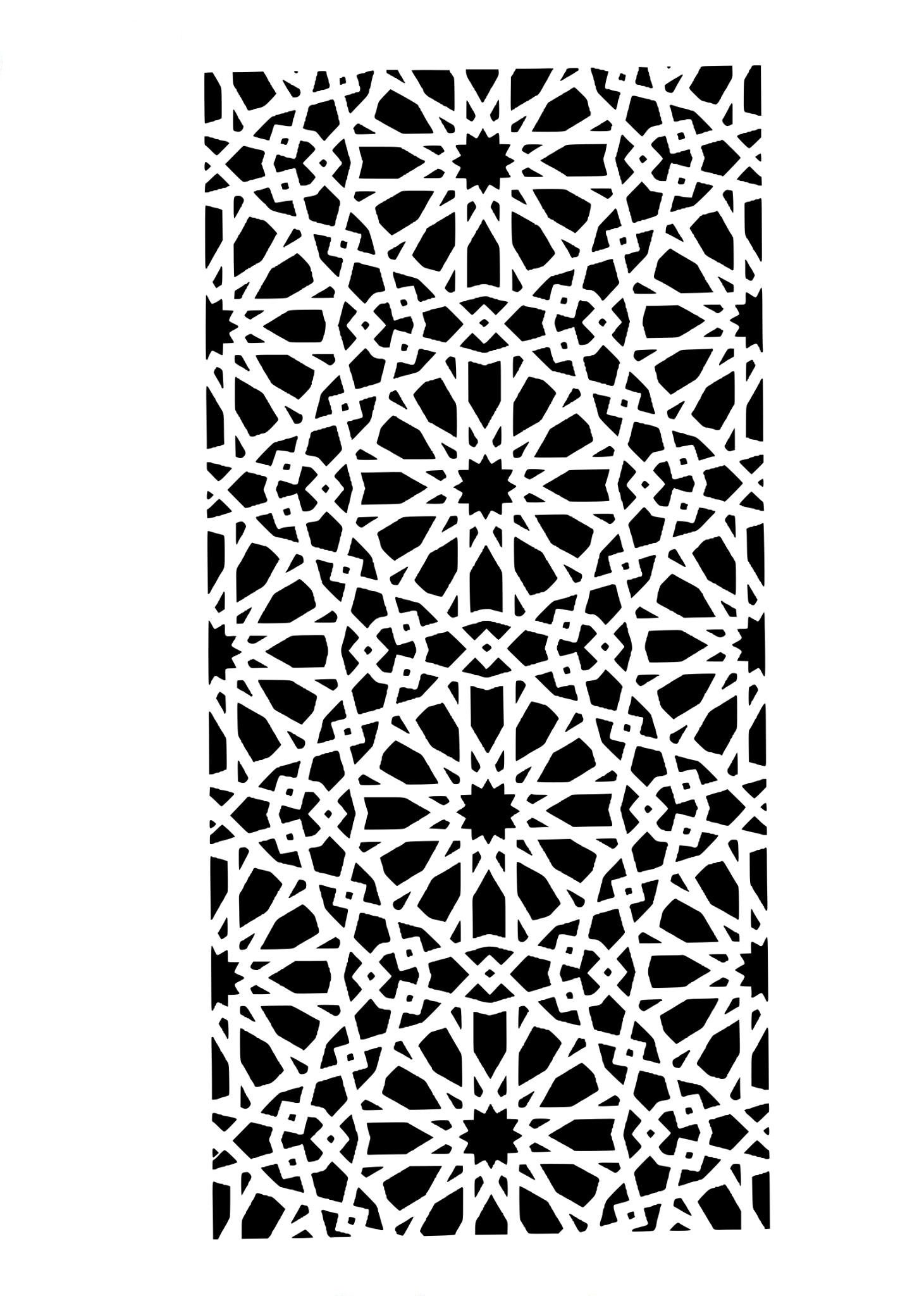 šablóna geometrický marocký vzor