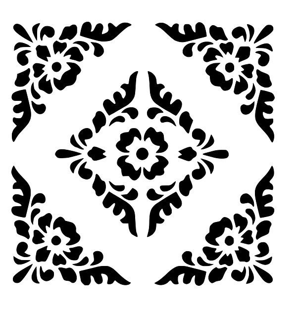 plastová šablóna na maľovanie nábytku doplnov obkladačka ornament