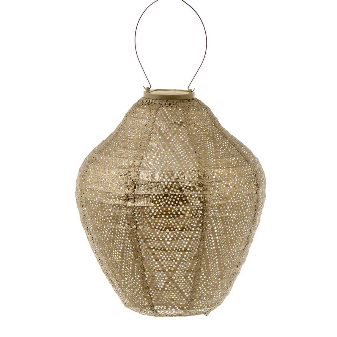 Lampión Jar 30 Ikat Gold solarny záhradný lampion svetlo