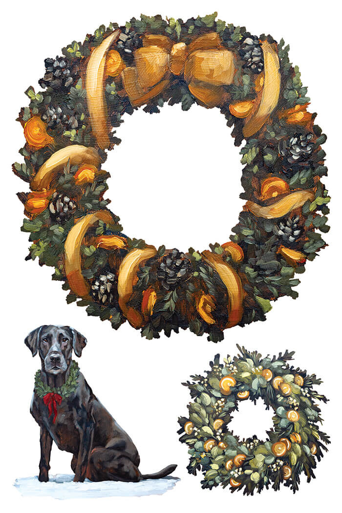 A Cotswold Christmas vianocny transfer na nabytok alebo doplnky diy tvorenie vianocne