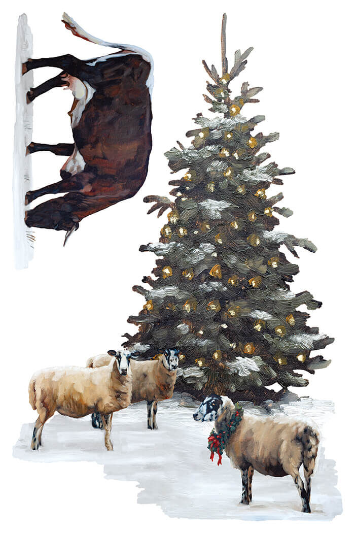 A Cotswold Christmas vianocny transfer na nabytok alebo doplnky diy tvorenie vianocne