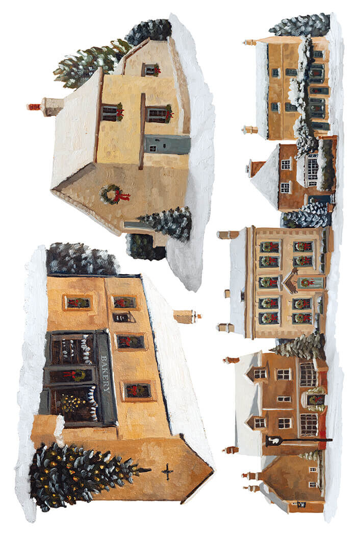 A Cotswold Christmas vianocny transfer na nabytok alebo doplnky diy tvorenie vianocne