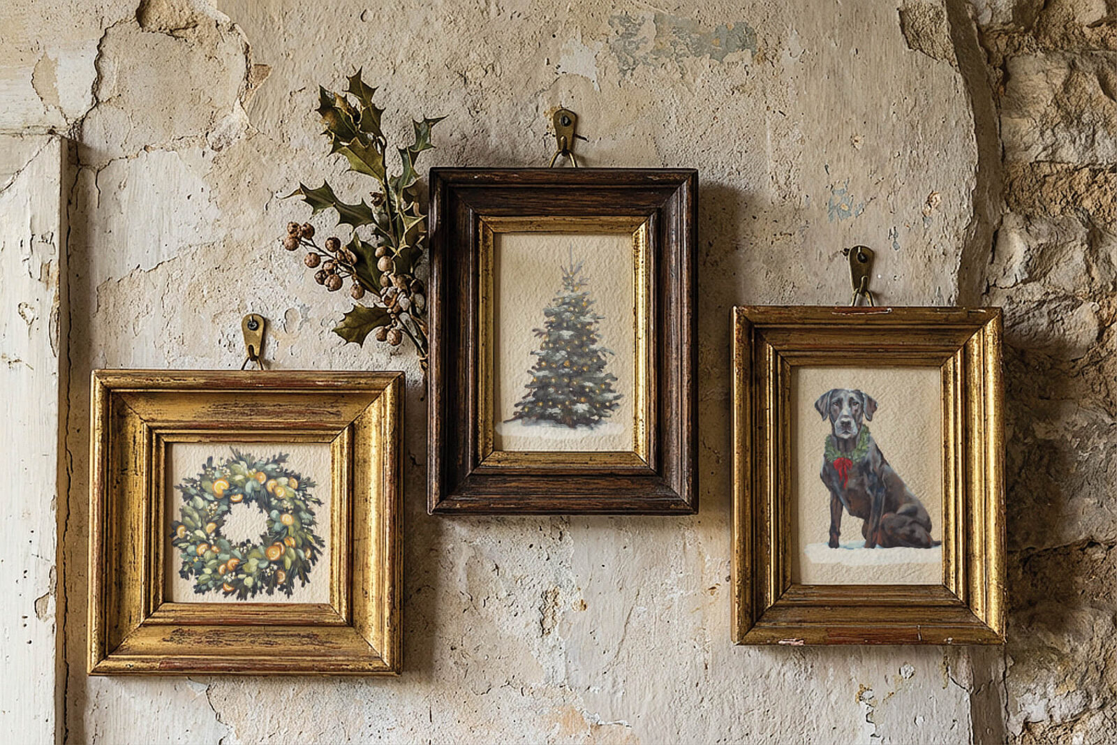 A Cotswold Christmas vianocny transfer na nabytok alebo doplnky diy tvorenie vianocne