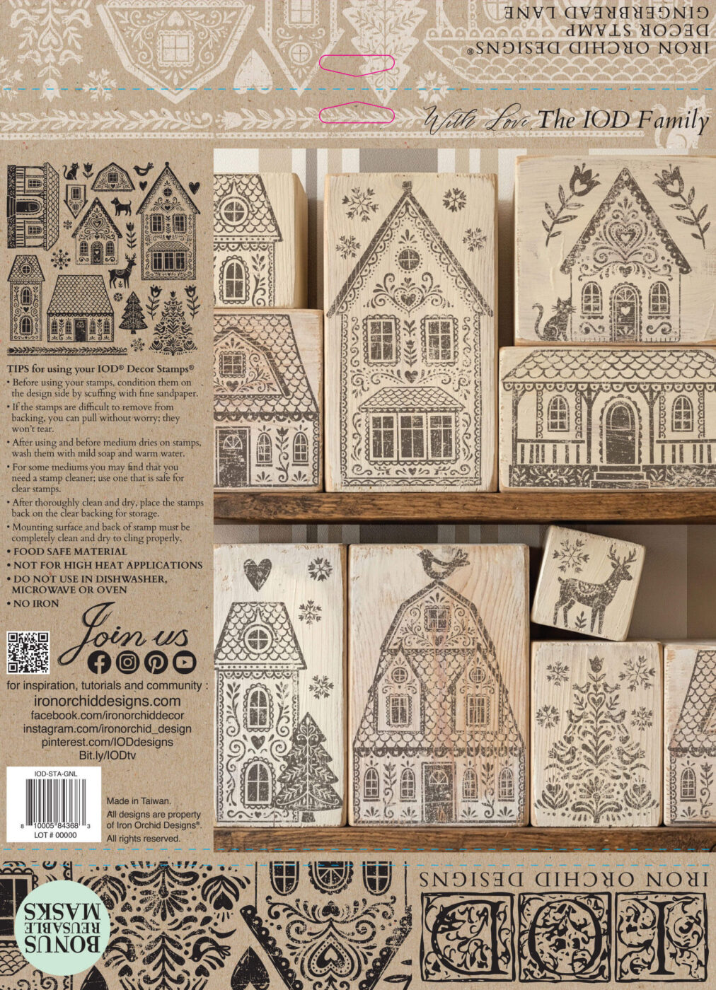 Gingerbread Lane vianocna peciatka silikonova na tvorenie